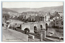 Postcard Llangollen Bridge and Town Wales