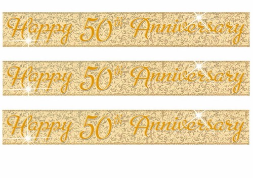 Golden wedding anniversary - golden,