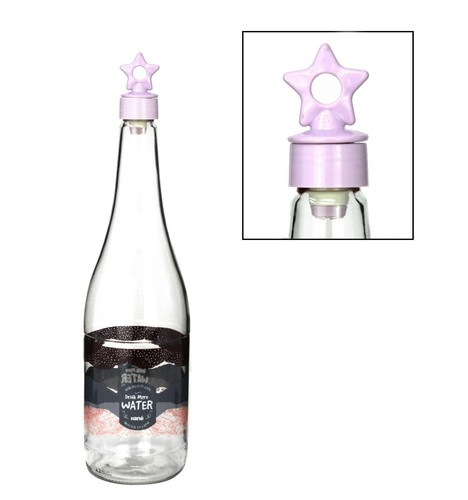 Glass beverage water bottle - water, 1