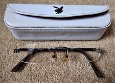 Vintage Playboy Half Moon Prescription Glasses With Case and Cloth - PB 12 C2