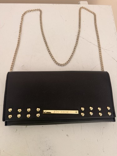 Betsey johnson black clutch - johnson,