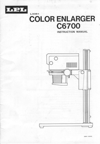 Lpl color enlarger c6700 - lpl,