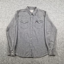 Levis Shirt Mens Large Grey
