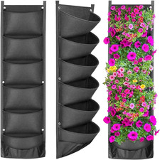 Hanging Planter Bags, 8 Pockets Vertical Wall Mounted Planter Grow Bags for Herb