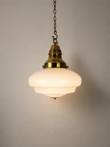 Large opaline glass pendant - opaline,