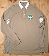 Vintage United Color Benetton Green Rugby Shirt  Patch Logo Cotton 42" Chest L