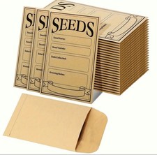 10-100pcs Seed Packet - Seed Envelope Brown Paper Seed Storage 12 x 8cm Wedding