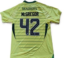 Hand Signed Callum McGregor Name & Number 42 Celtic Away Shirt