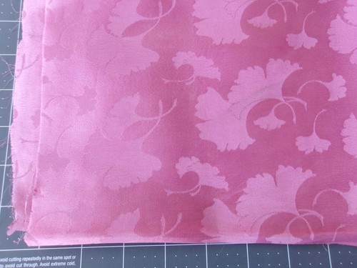 Vintage silk damask - silk, ginkgo