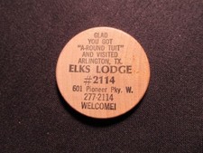 Arlington, Texas Wooden Nickel