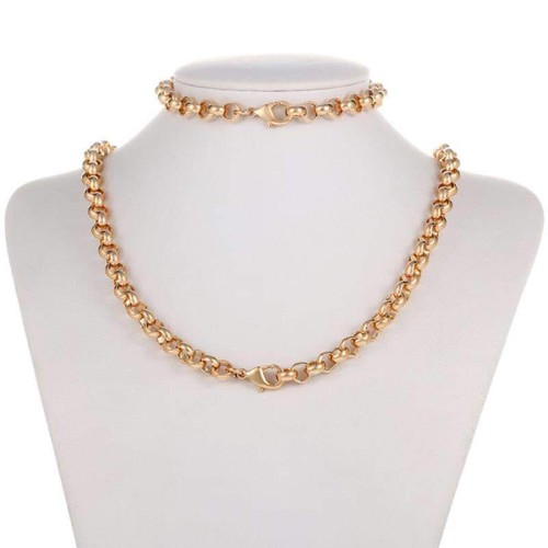 9ct gold plated rolo links - plated,