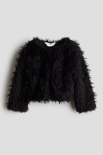 H&M Kids Fluffy Cardigan Black