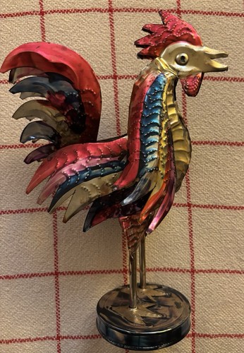 Vtg mexican painted tin - painted,