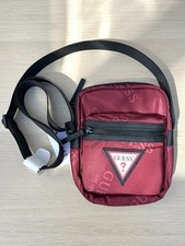 Guess Logo crossbody bag Red Vino Black bum bag summer street style Fashion NWT