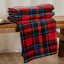 Check Fleece Throw Blanket Super Soft 150x200cm Warm Tartan Double Bed Sofa