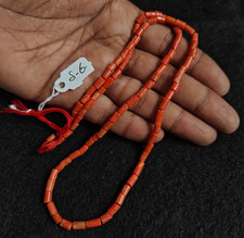 Natural Italian Red Coral Beads Mediterranean Sea Coral Loose Beads Gemstone S-6