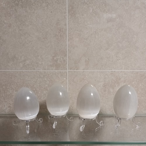 Selenite crystal eggs 70cm - crystal,