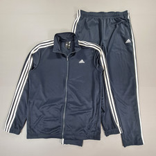 adidas Mens Tracksuit Set Blue