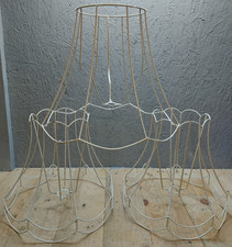 3x Vintage Lampshade Wire Frames 3Pcs Large Size Wire Frames