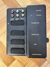 Scart Switcher Box 3x Scart Input/Tv Output Audio & Video IN/OUT