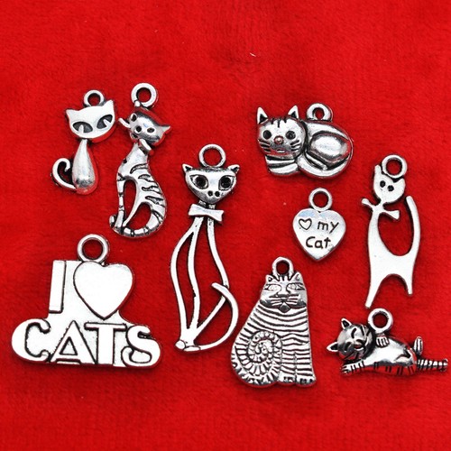 Tibetan silver cat theme - silver,