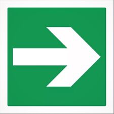 150 X 150mm Photoluminiscent Arrow to Show Any Direction ⬅️ ➡️ ⬇️ ⬆️ Green/White