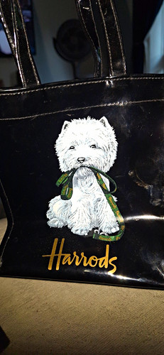 Harrods black reusable - reusable, plastic