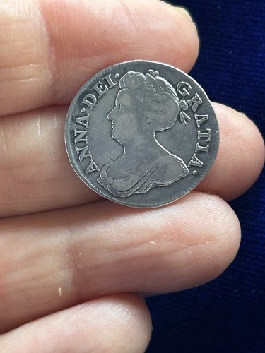 Queen anne silver pence - anne, 3