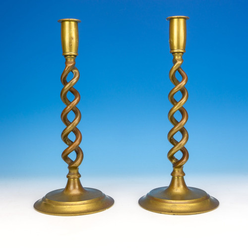 Antique pair brass - of,