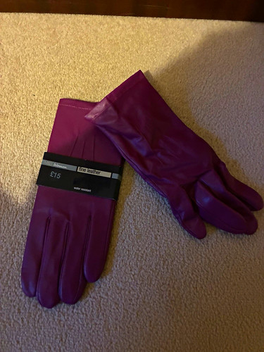 Women purple leather - m&s,