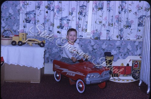 Boy fire chief pedal car - pedal,