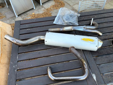 Honda XR650R FMF full stainless power bomb exhaust.