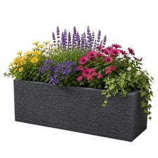 Slate brick effect trough - slate,