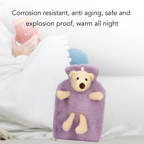 Purple cartoon bear plush - purple, hot