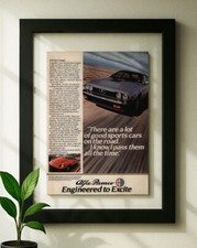 Floating Frame Alfa Romeo GTV 6 Original Print Vintage Ad Framed