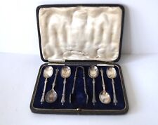 Antique Tea Desert Spoons Set Of 7 HA EA FA Collectable Stamped 1900-1920 Dec-