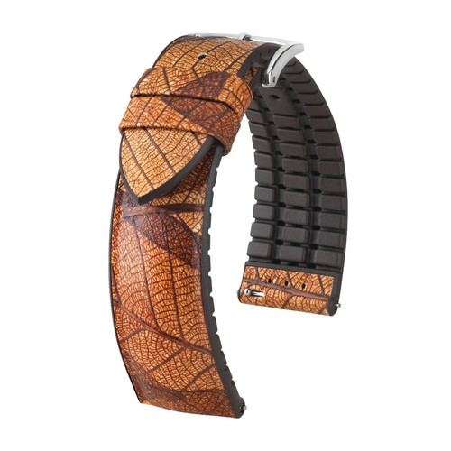 Brown watch bracelet leaves - watch, bracelet,