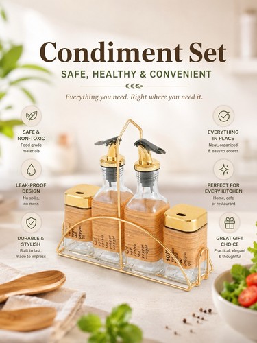 Condiment bottle with - bottle, metal