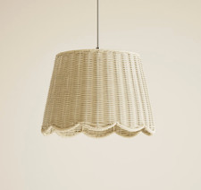 M&S - Wicker Scallop Lamp