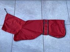Red Waterproof Dog Coat - Greyhound - Lurcher - 26 Inches along back
