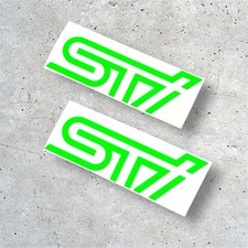 Subaru 555 Lime Green  STI  X2 110mm  Stickers DECALS WRX WRC Legacy STI IMPREZA