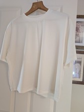 BNWT Ladies Soft Cropped PJ Top. S/Sleeves. Rise@F&F Tesco. Size 12/14. No Label