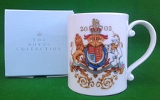 THE ROYAL COLLECTION QUEEN ELIZABETH II GOLDEN JUBILEE MUG 2002 - BOXED.