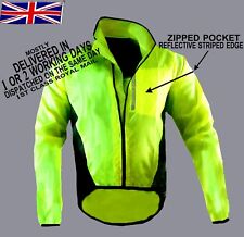 MENS CYCLING JACKET Hi Viz  HIGHLY VISIBLE  WINDPROOF WATERPROOF BREATHABLE MENS