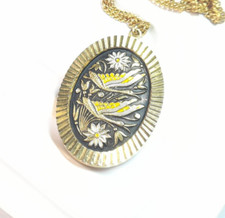 Vintage Lucky Crane Pendant
