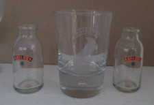BAILEYS GLASS & 2 BAILEYS SHOT BOTTLE GLASSES