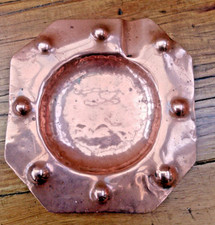 Vintage Hand beaten copper dish 4 inches across