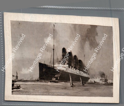 Vintage new york - harbor, cunard