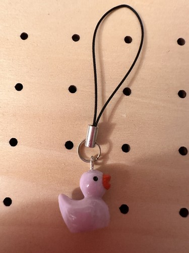 Lavender duck phone charm - lavender,
