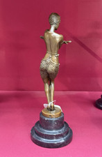 Bronze Woman Statue Dancer Art